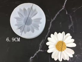 Molde silicona margarita blanca